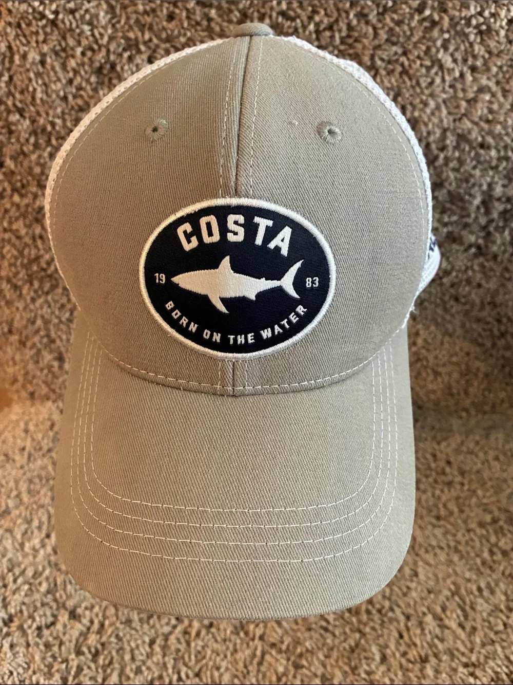 Costa Khaki Shark Osearch Trucker SnapBack Cap